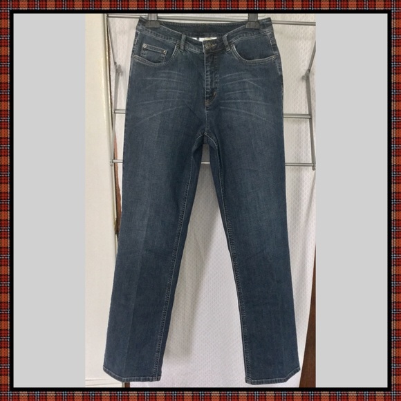 Talbots boot cut stretch denim blue jeans sz 6 - Picture 1 of 6